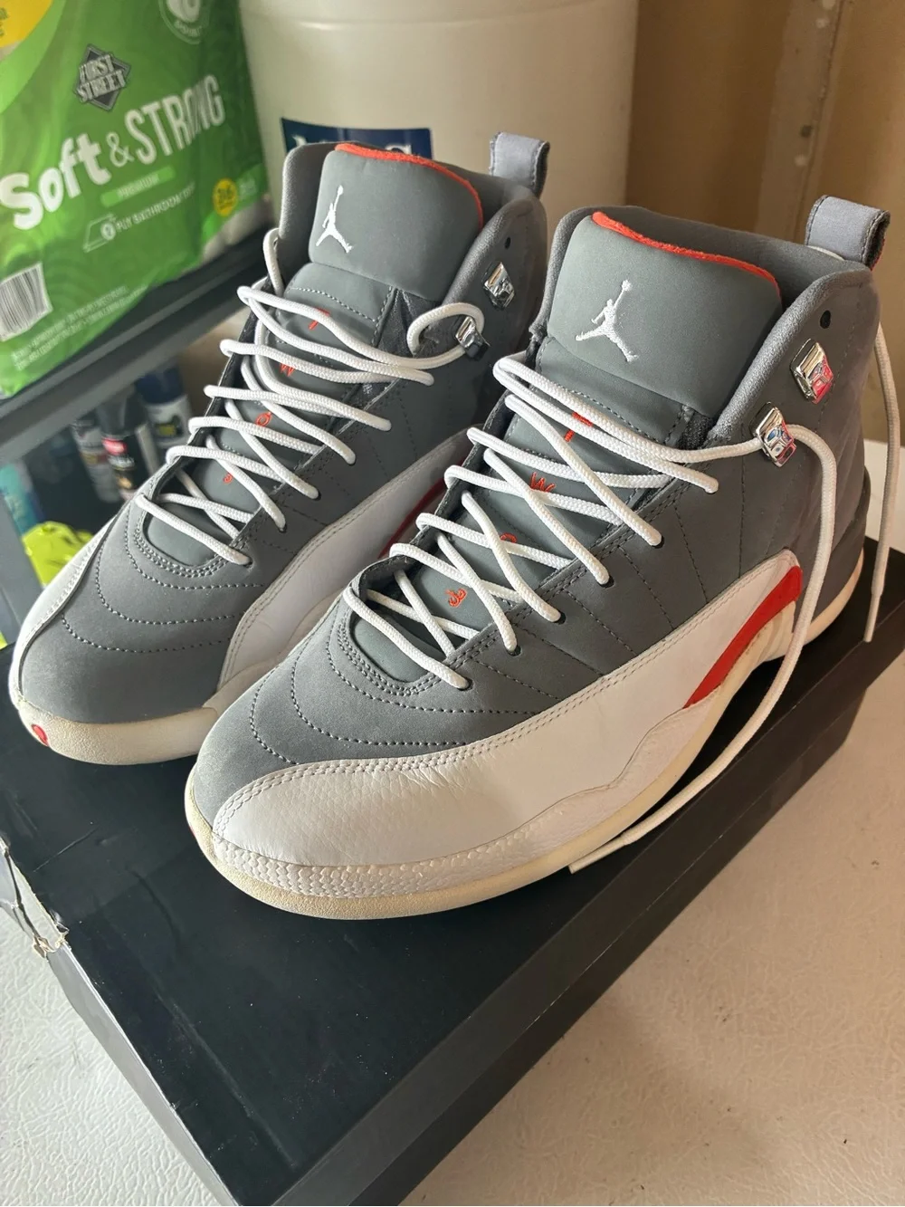 Air Jordan 12 Retro Cool Grey Size 8.5 130690-012 Vintage 2012 NDS Small Scuff